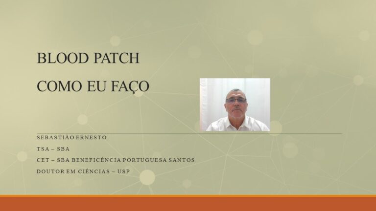 Otimização do uso do tampão sanguíneo peridural
