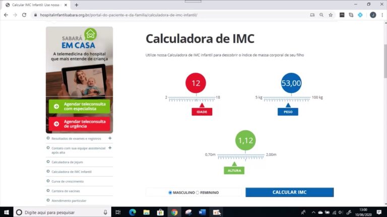 Calculadora de Curva de Crescimento na Adolescência